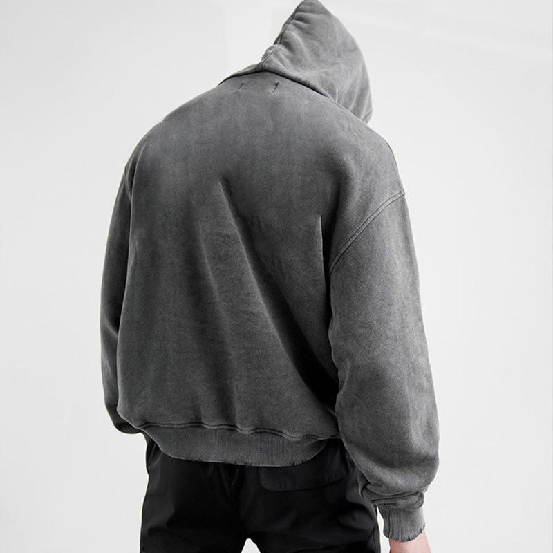 FOG represent pure color washed to make old hoodie dark grey ...