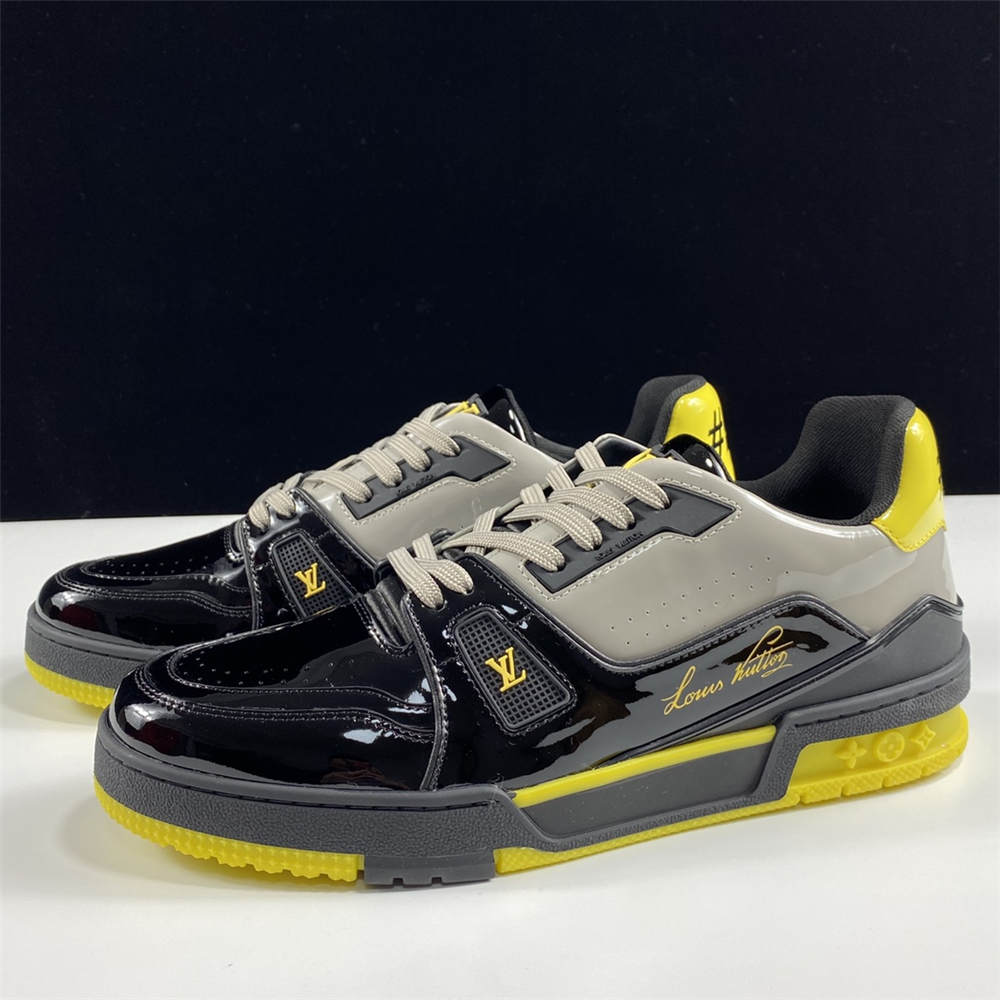Louis vuitton Trainer Sneaker Low black yellow [2022011441] - $169.00 ...