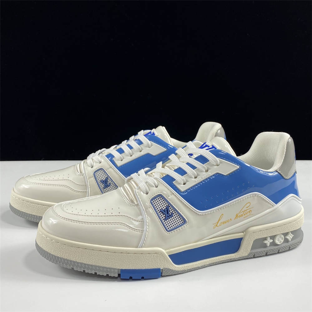 LV Trainer Sneaker white blue [2022011481] - $169.00 : Rose Kicks, Rose ...