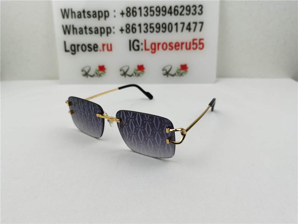 Cartier Sunglasses Sliver/Grey Square